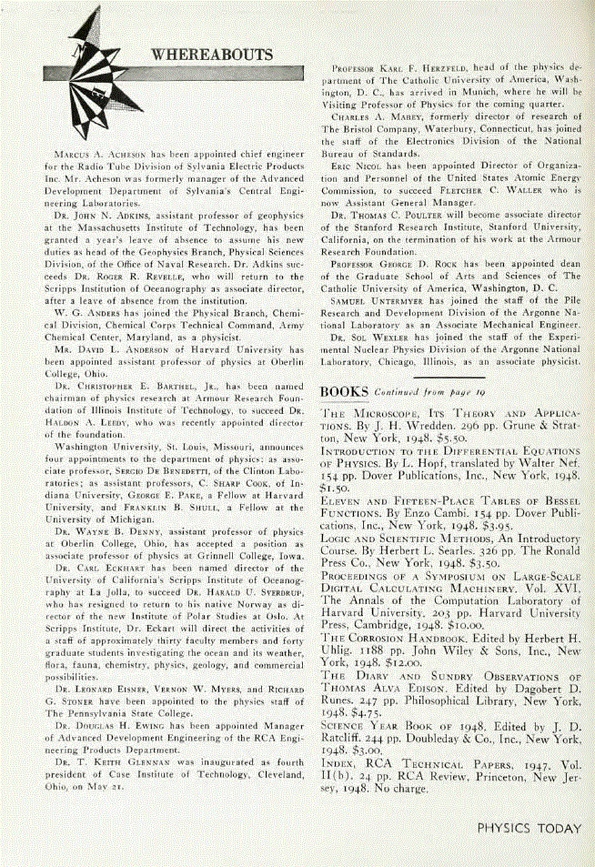 First page of Whereabouts