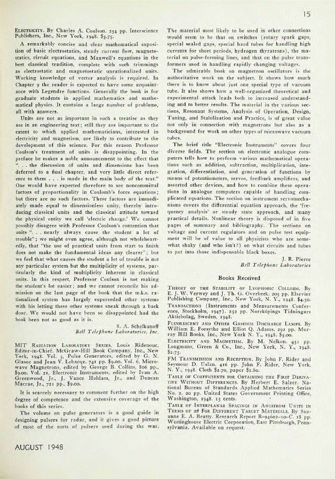 First page of <italic>MIT Radiation Laboratory Series</italic>