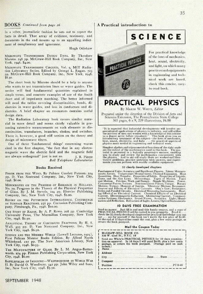 First page of <italic>Books Received</italic>