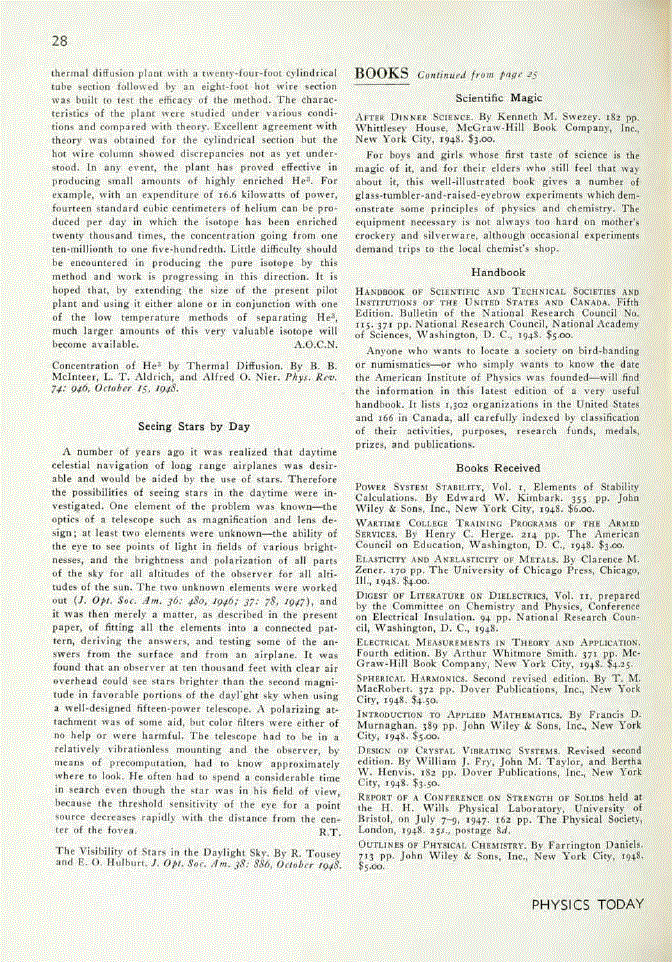 First page of <italic>After Dinner Science</italic>