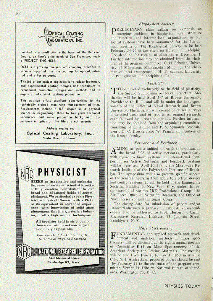 First page of Biophysical Society