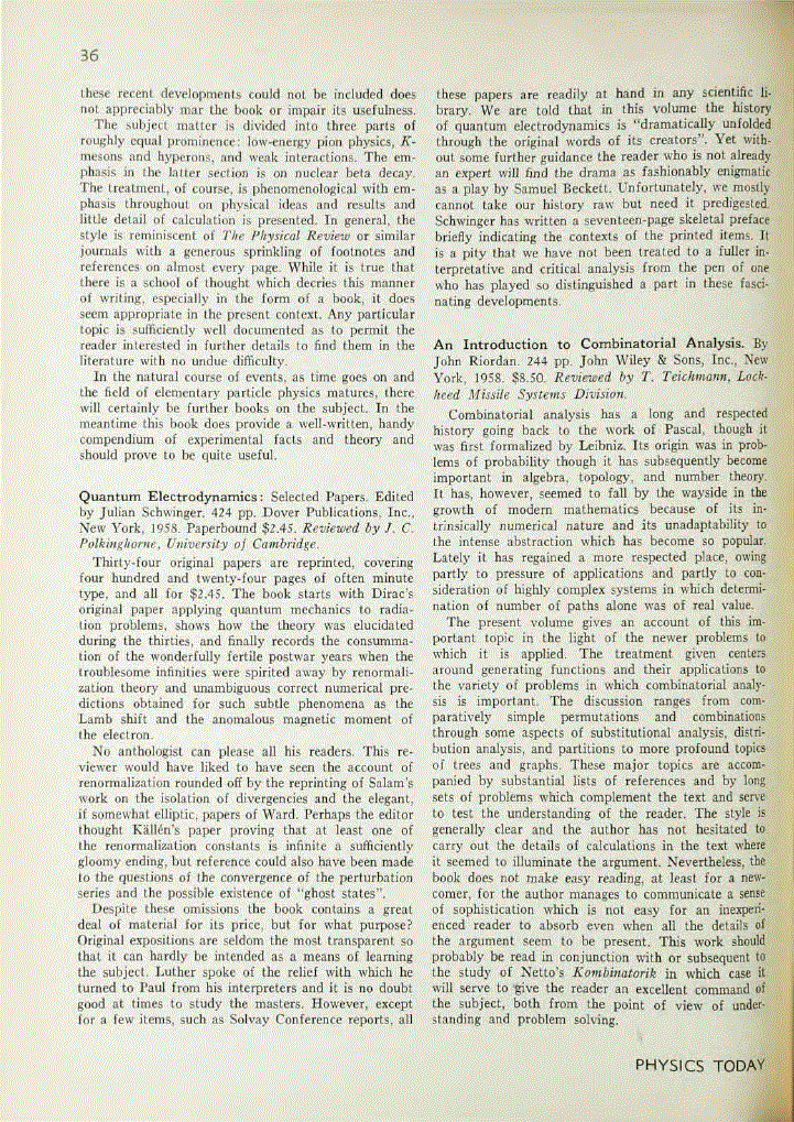 First page of <italic>An Introduction to Combinatorial Analysis</italic>