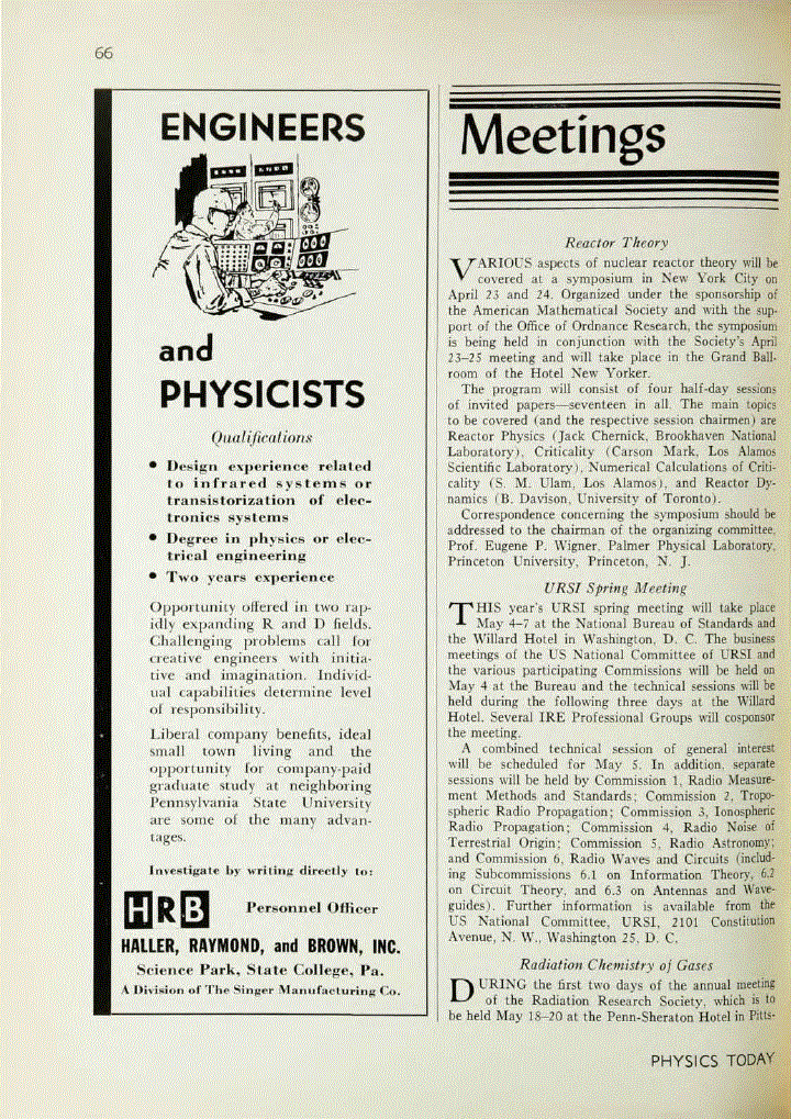 First page of URSI Spring Meeting