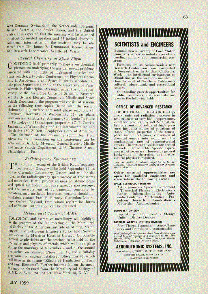First page of Physical Chemistry in Space Flight