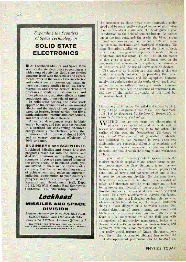 First page of <italic>Dictionary of Physics</italic>