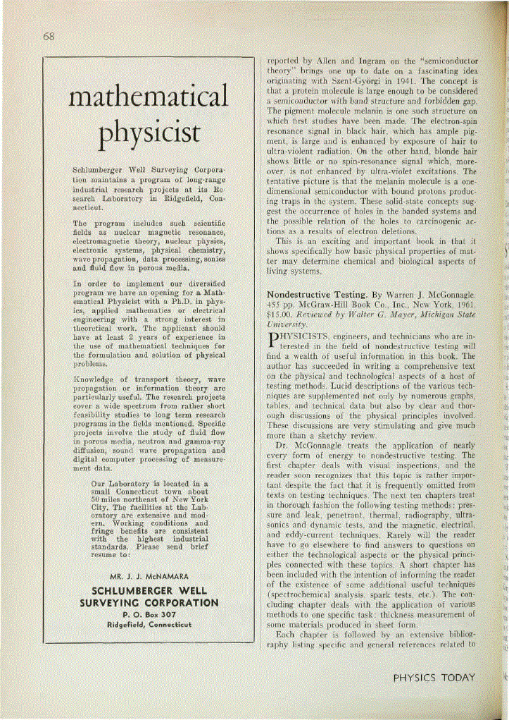 First page of <italic>Nondestructive Testing</italic>