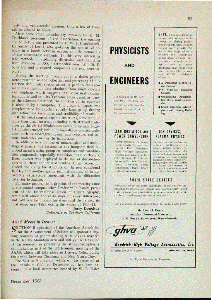 First page of AAAS Meets in Denver