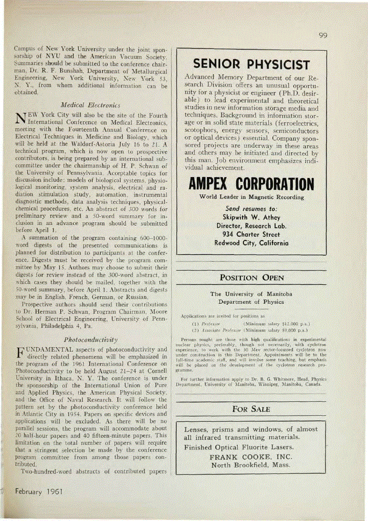 First page of Medical Electronics