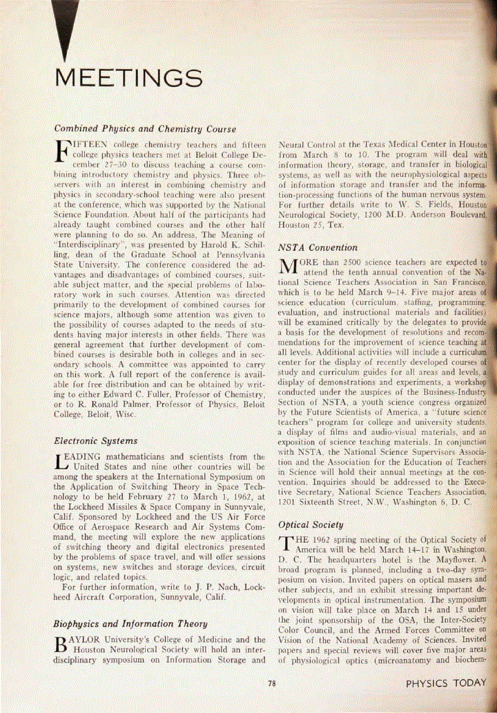 First page of Biophysics and Information Theory