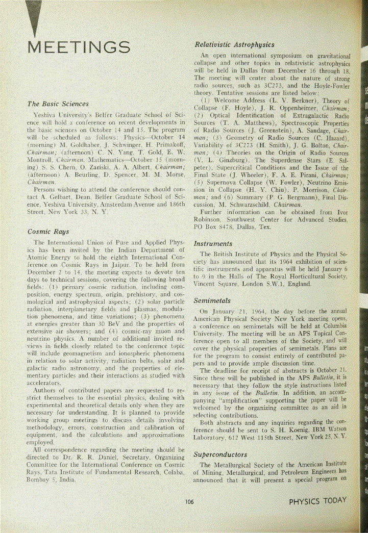 First page of Cosmic Rays