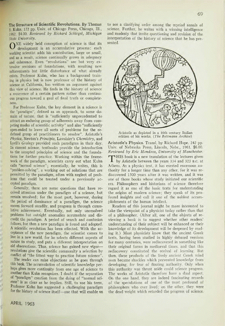 First page of <italic>The Structure of Scientific Revolutions</italic>