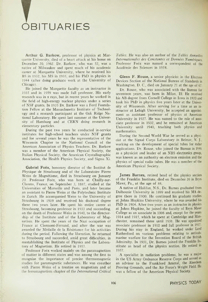 First page of James Barnes