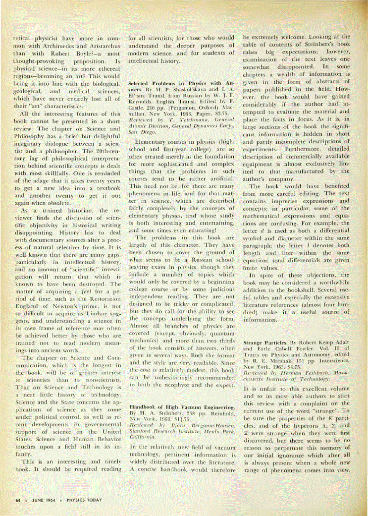 First page of <italic>Handbook of High Vacuum Engineering</italic>