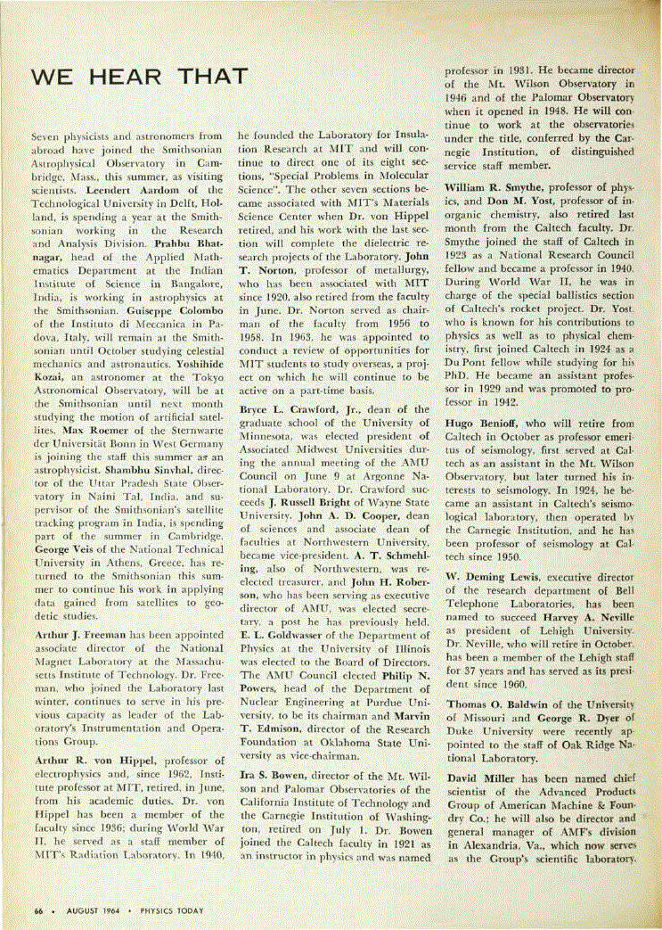 First page of We Hear That