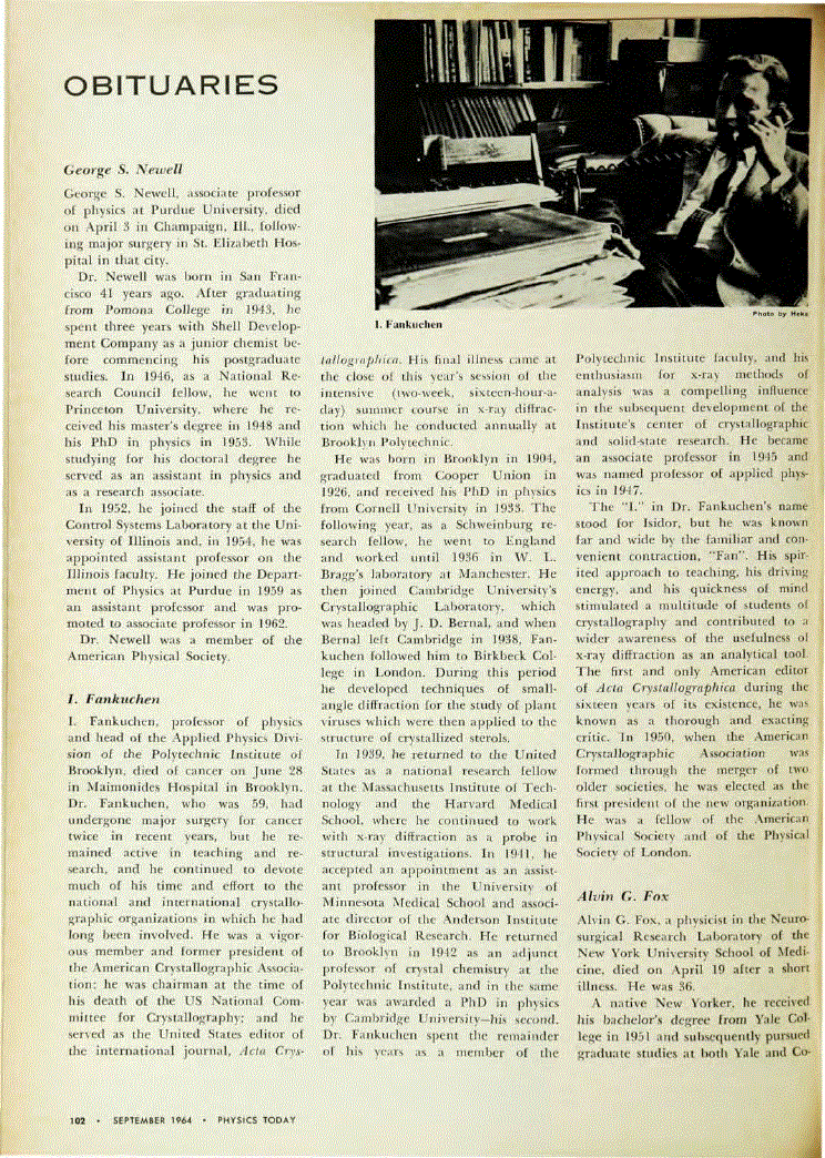 First page of Alvin G. Fox