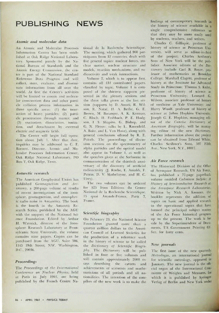 First page of Scientific biography