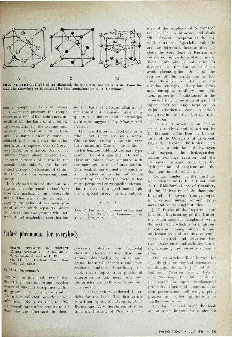 First page of <italic>Recent Progress in Surface Science, Volume 2</italic>