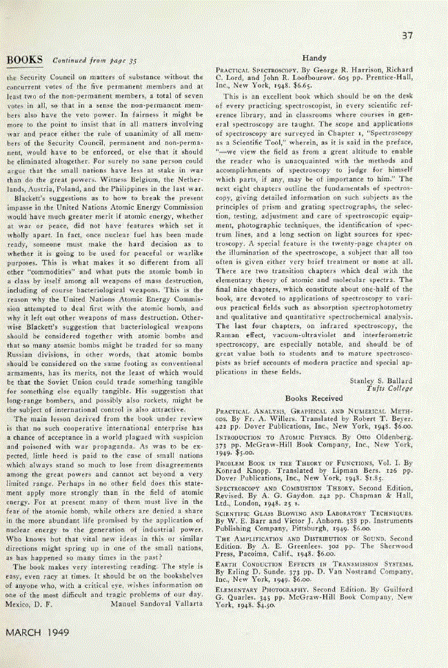 First page of <italic>Books Received</italic>