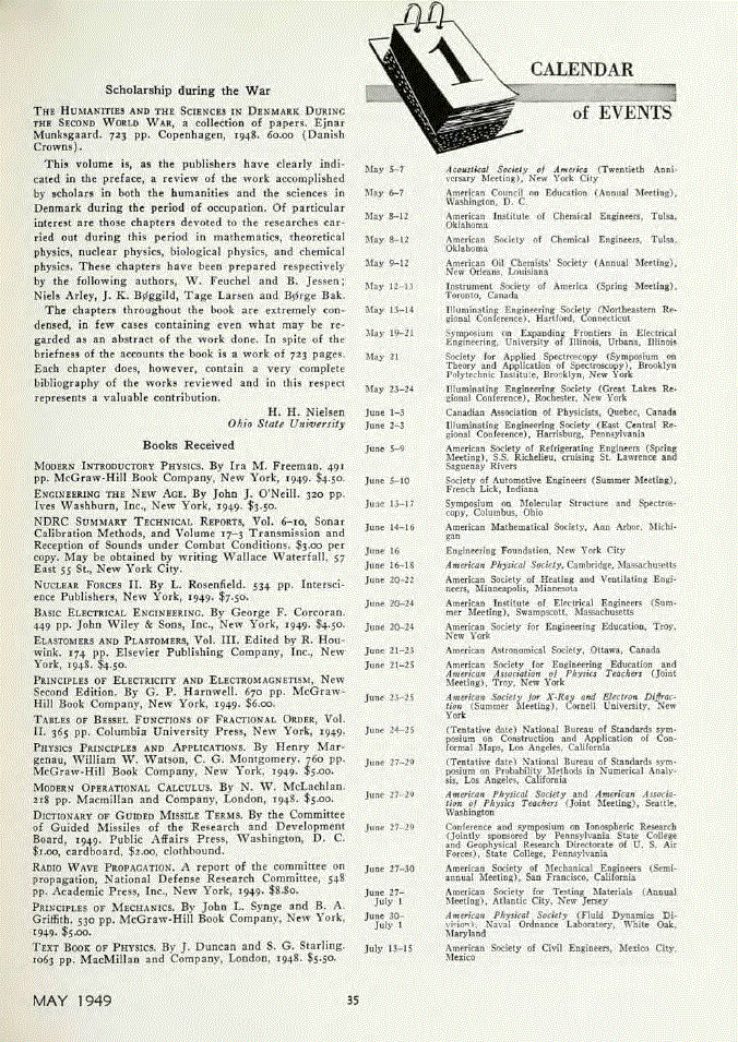 First page of <italic>The Humanities and the Sciences in Denmark During the Second World War, a collection of papers</italic>