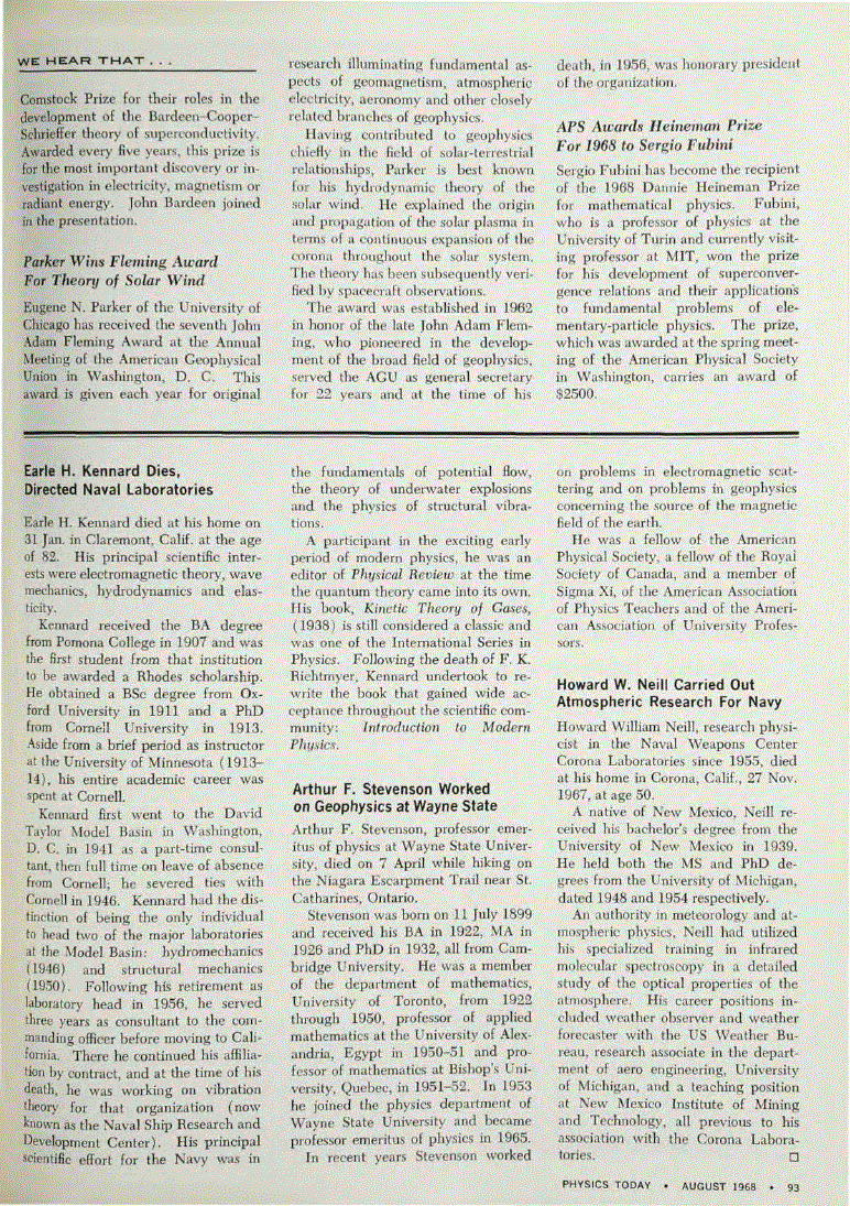 First page of Arthur F. Stevenson Worked on Geophysics at Wayne State