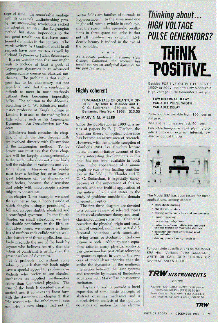 First page of <italic>Fundamentals of Quantum Optics</italic>