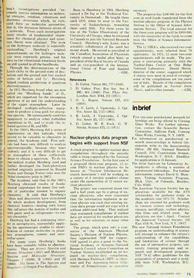 First page of In Brief