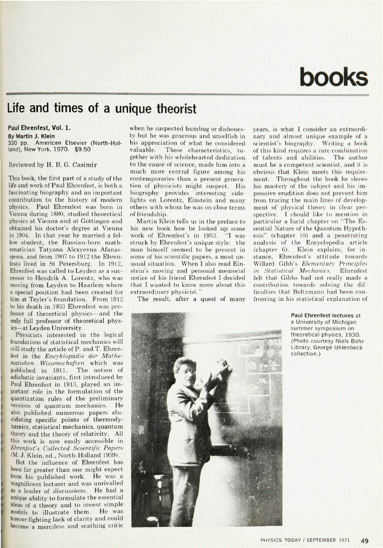 First page of <italic>Paul Ehrenfest, Vol. 1.</italic>