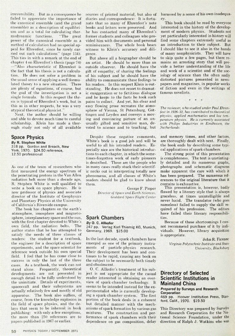 First page of <italic>Spark Chambers</italic>