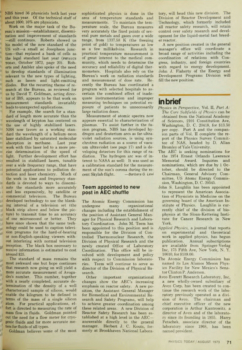 First page of In Brief