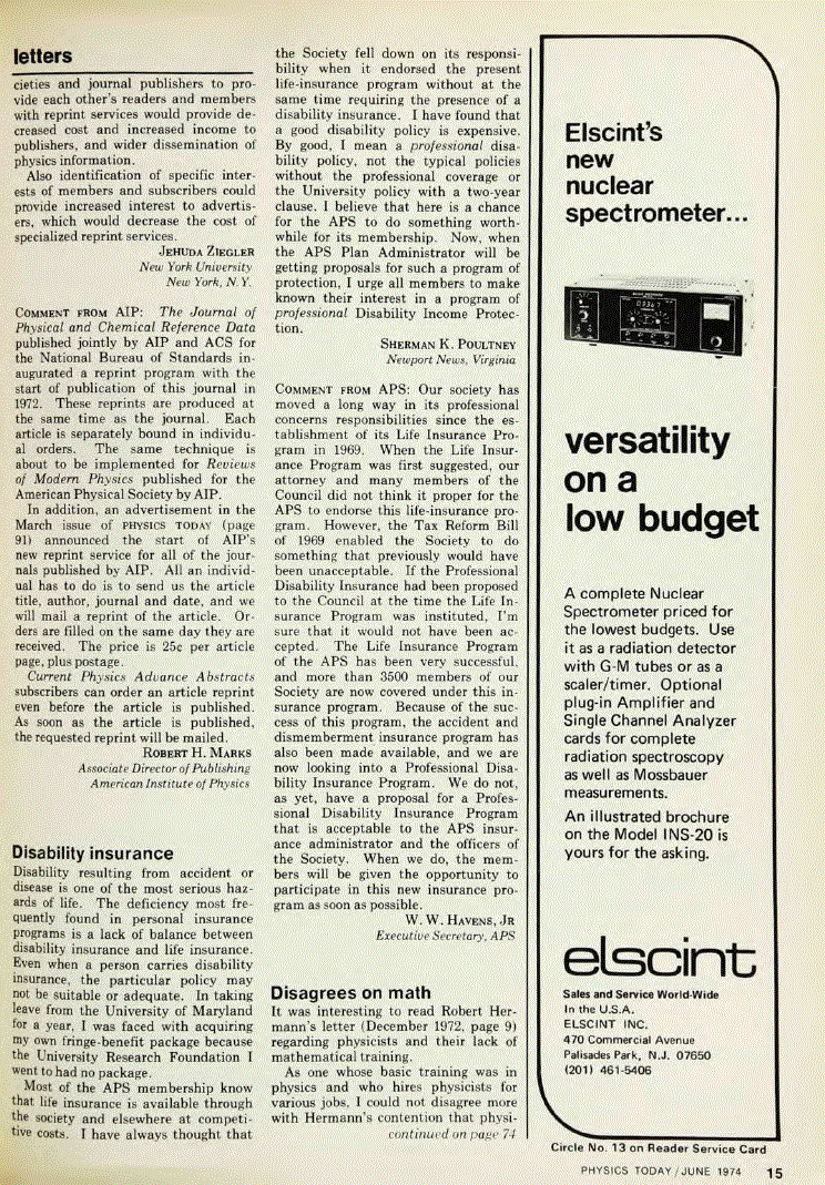 First page of Disability insurance