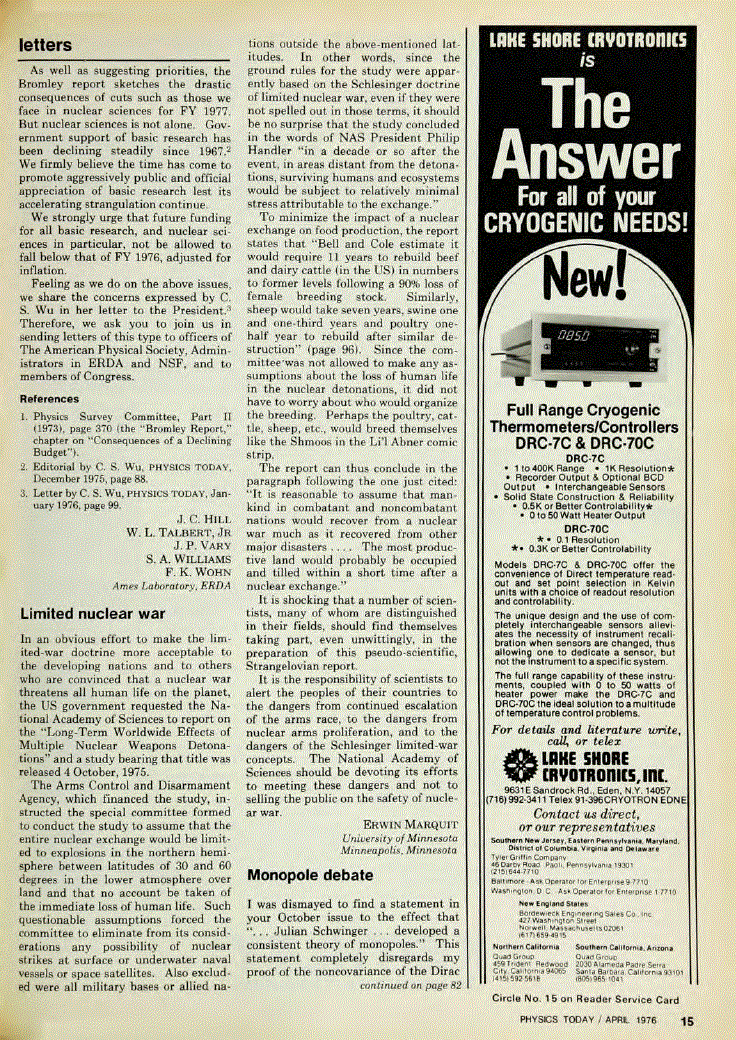 First page of Monopole debate