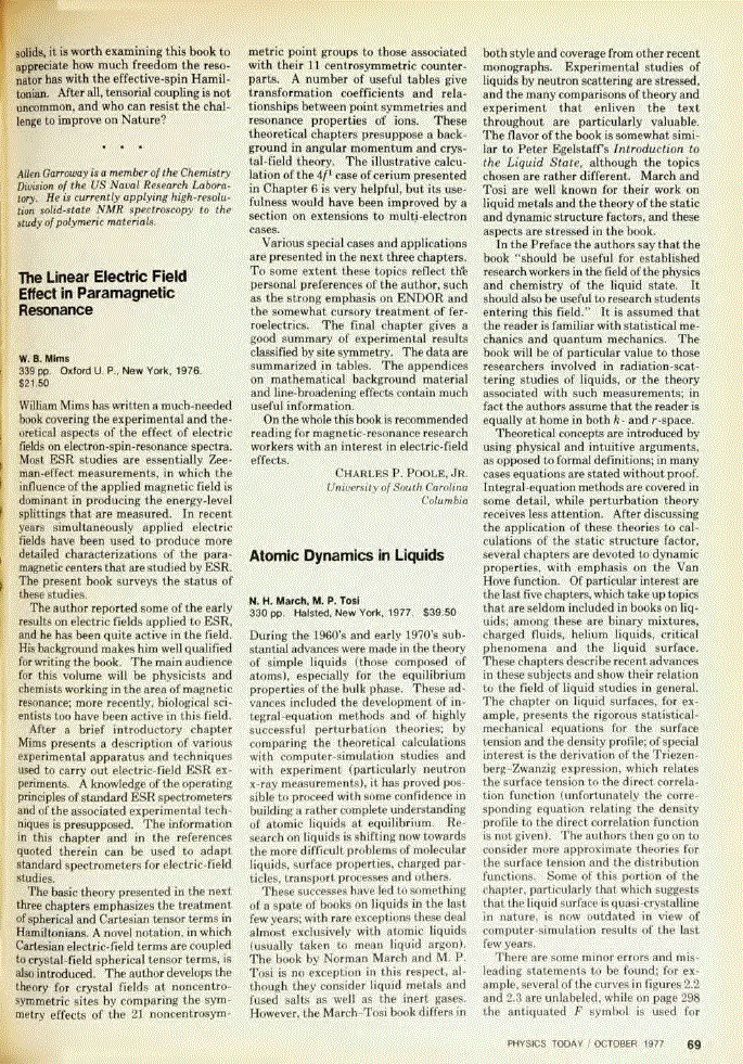 First page of <italic>The Linear Electric Field Effect in Paramagnetic Resonance</italic>