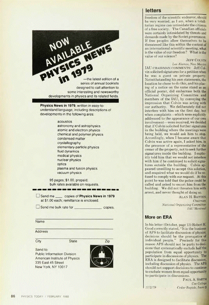 First page of More on ERA