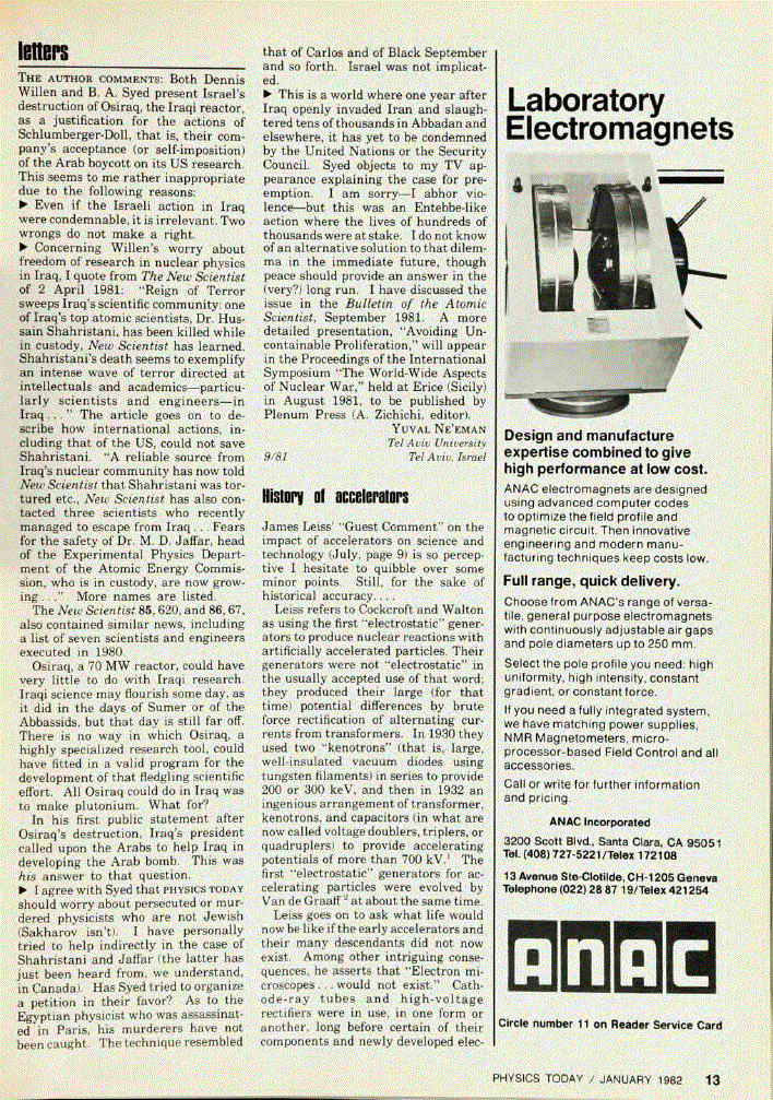 First page of History of accelerators