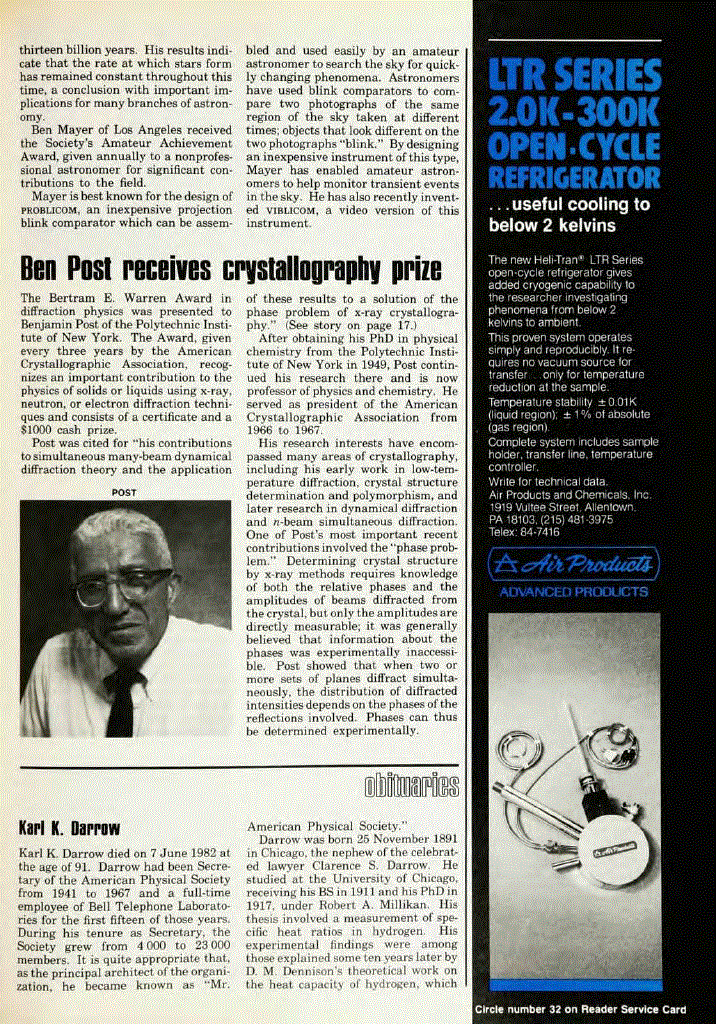 First page of Karl K. Darrow
