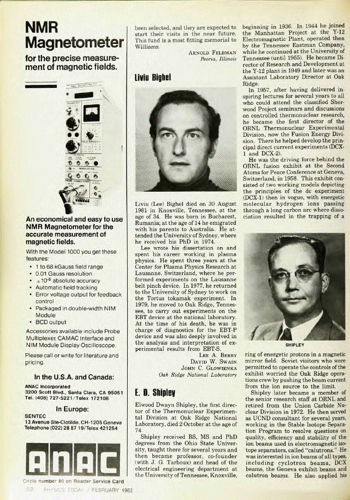First page of E. D. Shipley