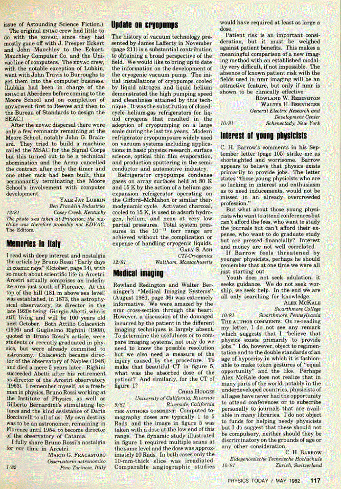 First page of Update on cryopumps
