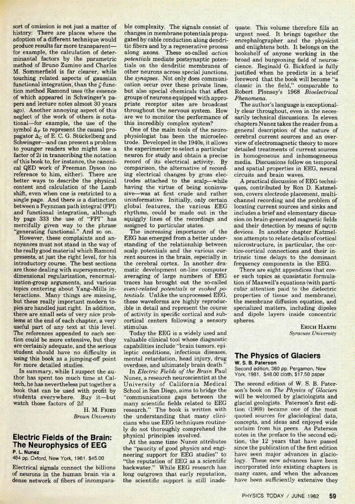 First page of <italic>The Physics of Glaciers</italic>