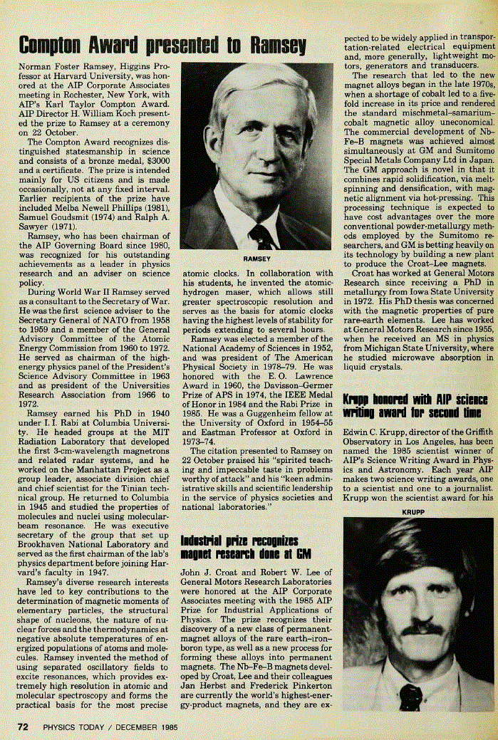 First page of Krupp Honored with AIP Science Writing Award for Second Time