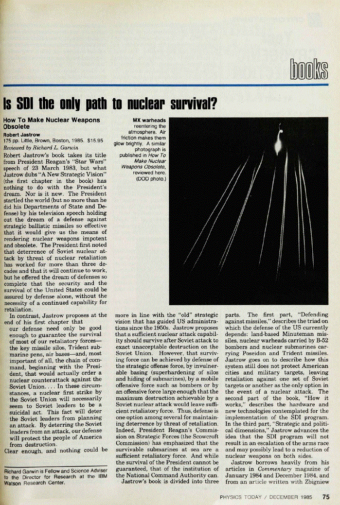 First page of <italic>How to Make Nuclear Weapons Obsolete</italic>