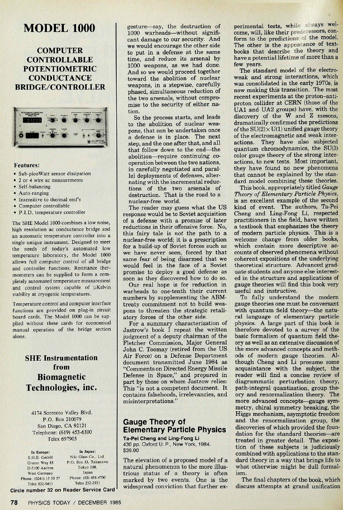 First page of <italic>Gauge Theory of Elementary Particle Physics</italic>