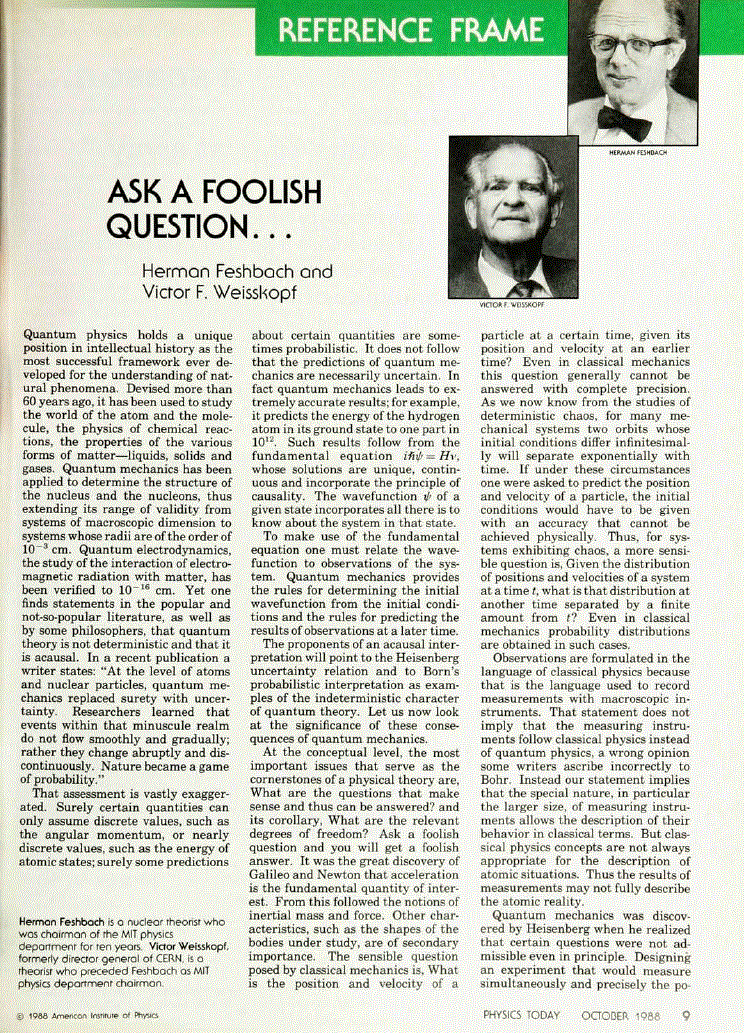 First page of Ask a Foolish Question…