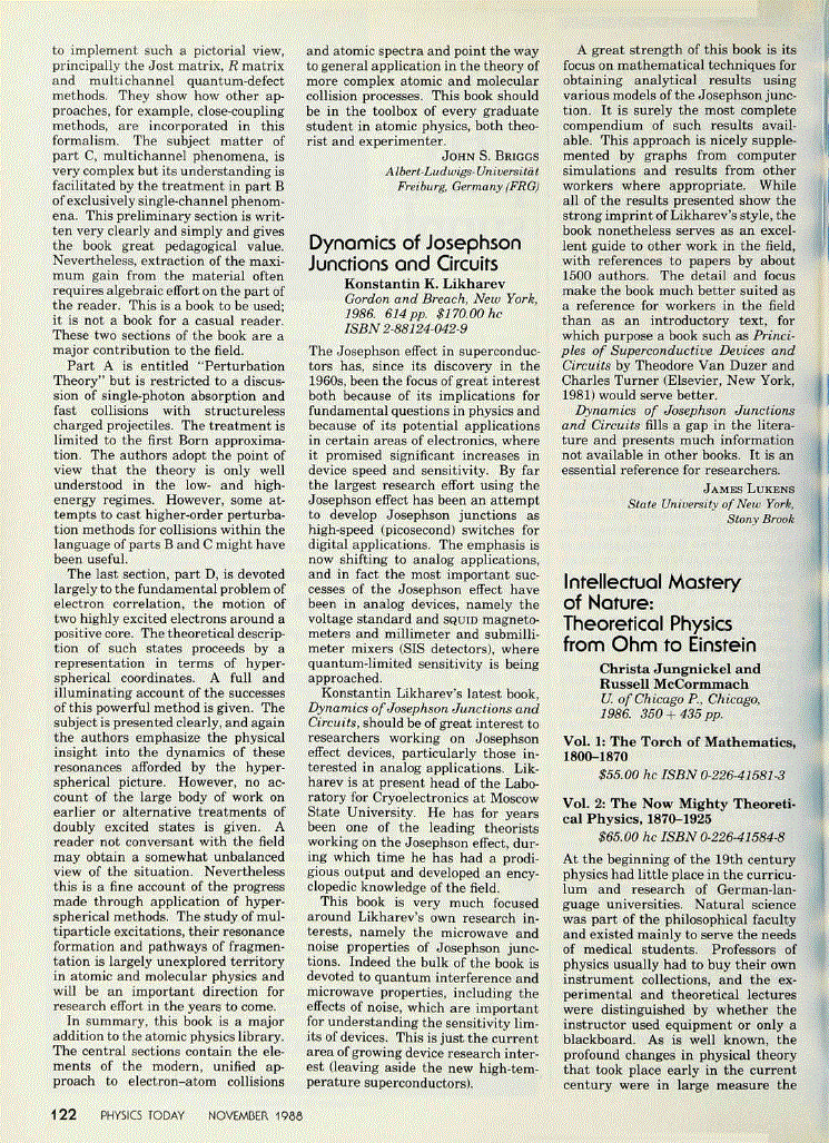 Dynamics of Josephson Junctions and Circuits Physics Today AIP Publishing