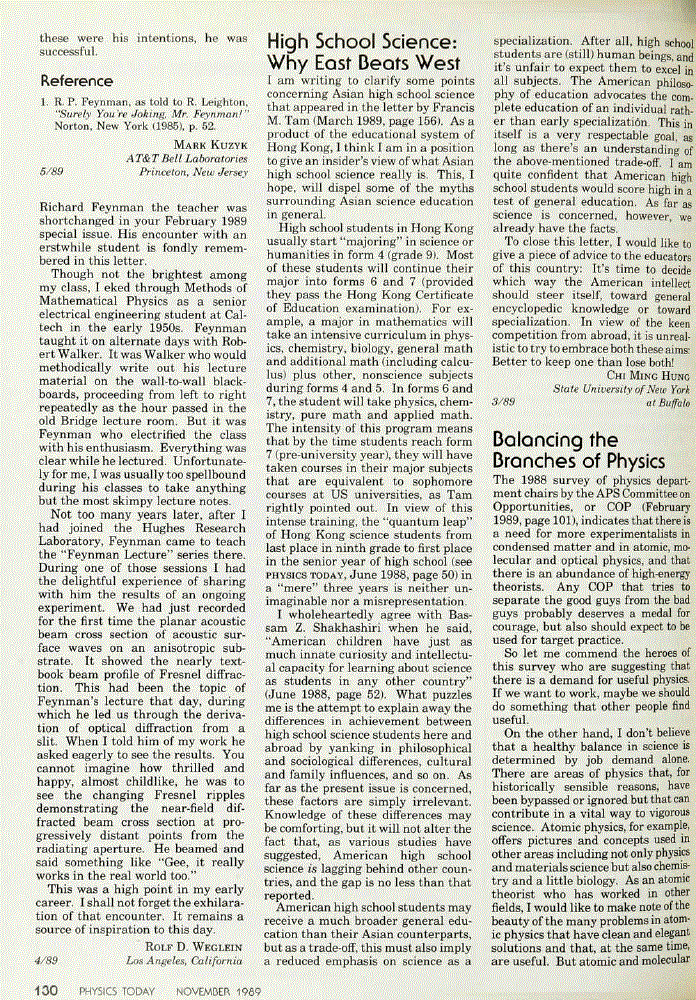 First page of Balancing the Branches of Physics