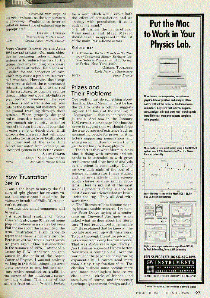 First page of Prizes and Their Problems
