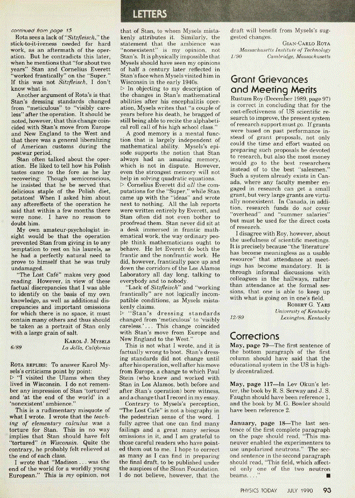 First page of Grant Grievances and Meeting Merits