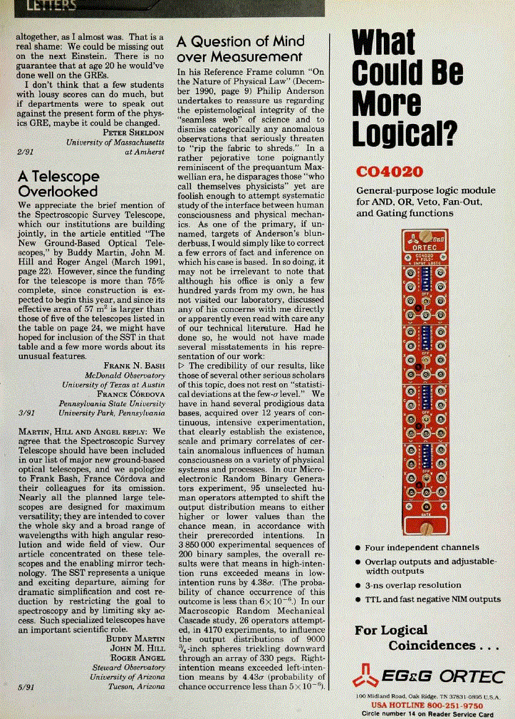 First page of A Question of Mind Over Measurement