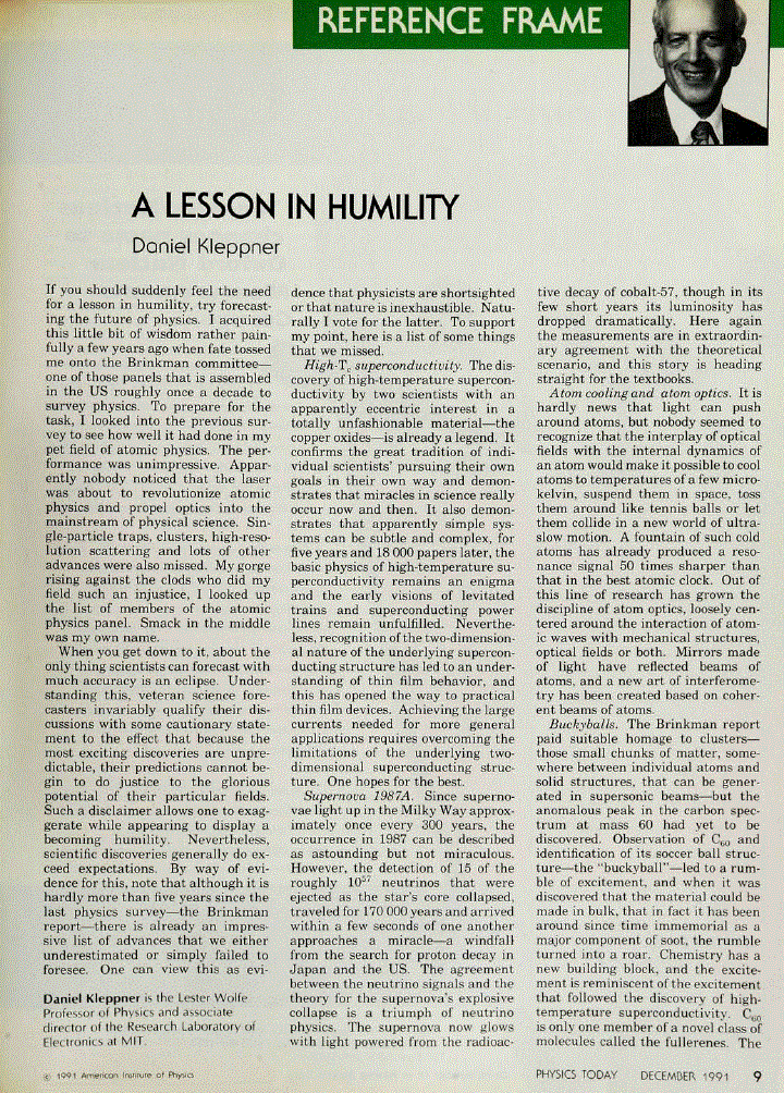 First page of A Lesson in Humility