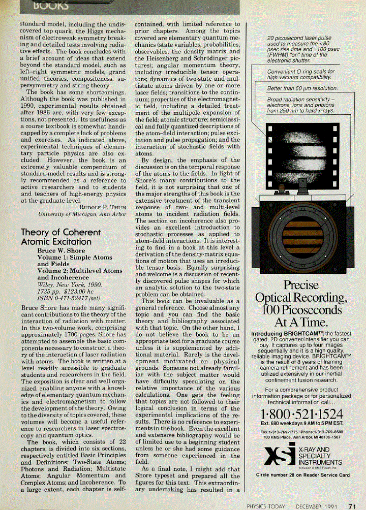 First page of <italic>Theory of Coherent Atomic Excitation</italic>
