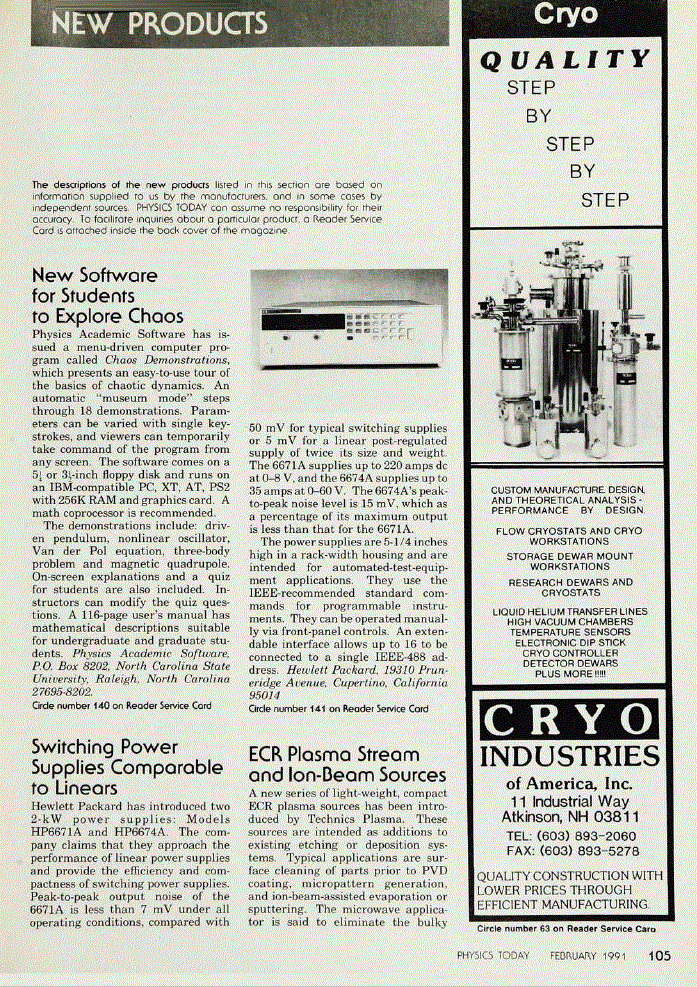 First page of New Products